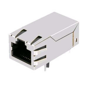 L816-1X1T-06 0816-1X1T-91-F Single Port 90 Degree 100 Base-T Magnetics Ethernet RJ45 Connector