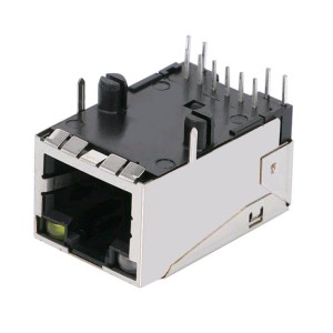 08B0-1AX1-N6-F Single 6 Pin 10/100BASE-TX Filtered RJ45 Connector Module