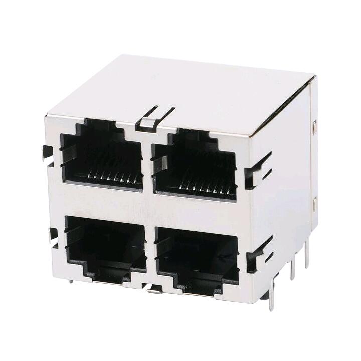 New Arrival China Smd RJ45 Jack - 5569260-1 Stacked Ganged RJ45 Connector JACK 2X2 – Zhusun