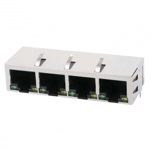 Free sample for 10P8C RJ45 Connector - AR14-4164IR With Leds 100 Base-T PoE Magnetic RJ45 Connector 1X4 – Zhusun