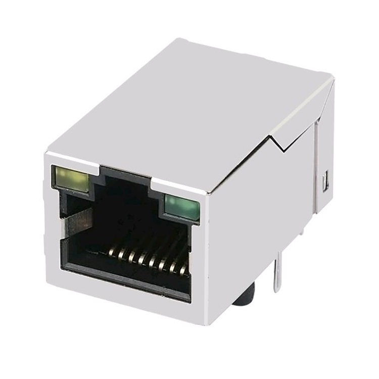 ARJ11D-MDSD-AB-ELT2 8P8C Nrog LED Ethernet Sib Nqus RJ45 Poj Niam Modular Jack