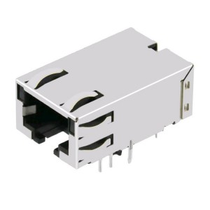 Factory Free sample 12 Pin RJ45 Connector - Single Port Tab UP With LED 10G RJ45 Connector – Zhusun