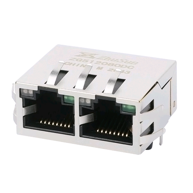 ARJ-202A Tab-UP 1000Base-T Jack Modular 1×2 Konektor RJ45 Port Ganda