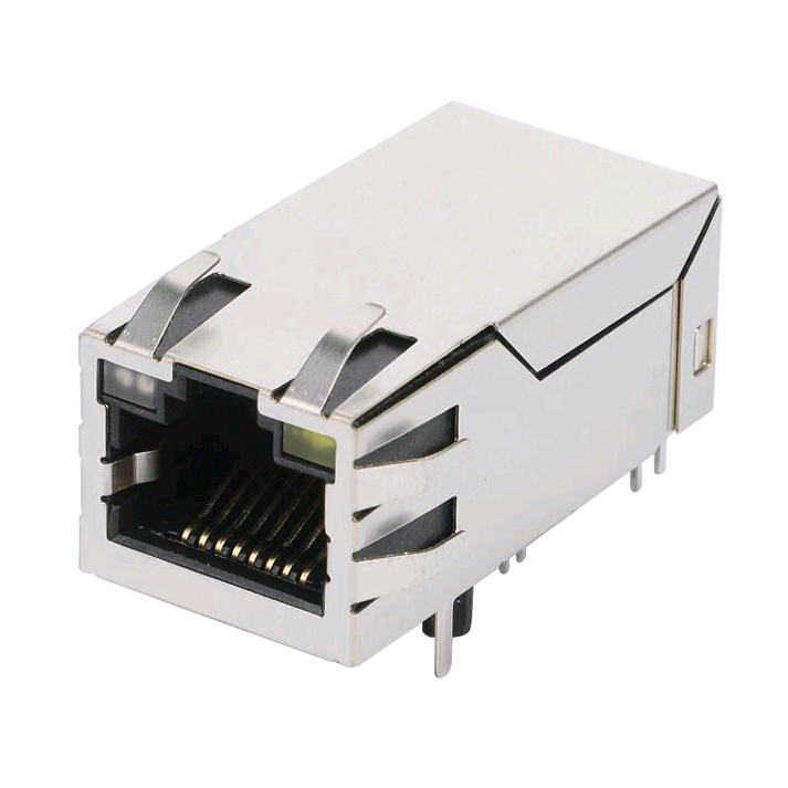High definition Multiple Port RJ45 Connector - HFJT1-1GP-L11RL 1×1 Port Integrated Magnetics with LED 1000Base-TX RJ45 PoE+ Connector – Zhusun
