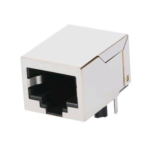 Magnetics RJ45 Connector Modular Jack 8P8C Right Angle Shielded Without LED