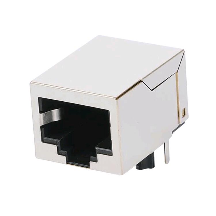 JFM24010-F121-4F Single Port Tab Down 8P8C 100 Base-T 90 Degree Shielded RJ45 Connector Featured Image