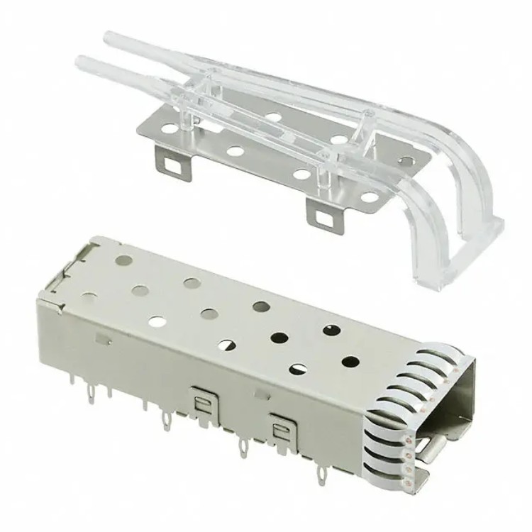 10126907-101LF Press-Fit With Light Pipe Type Optical Fiber 1×1 SFP+ Cage Connector Featured Image
