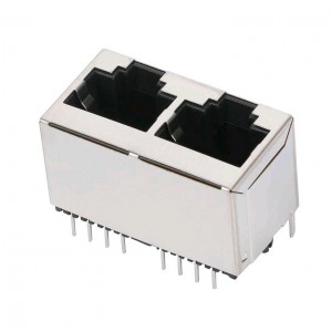 Professional China RJ45 Socket - ZE15612NN 180 Degree Without Filter Modular Jack Vertical RJ45 Connector 1X2 – Zhusun