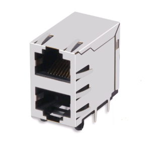 JMP1NA5-RBY01-4F Shielded Without LED Ethernet Jack 2×1 RJ45 Connector