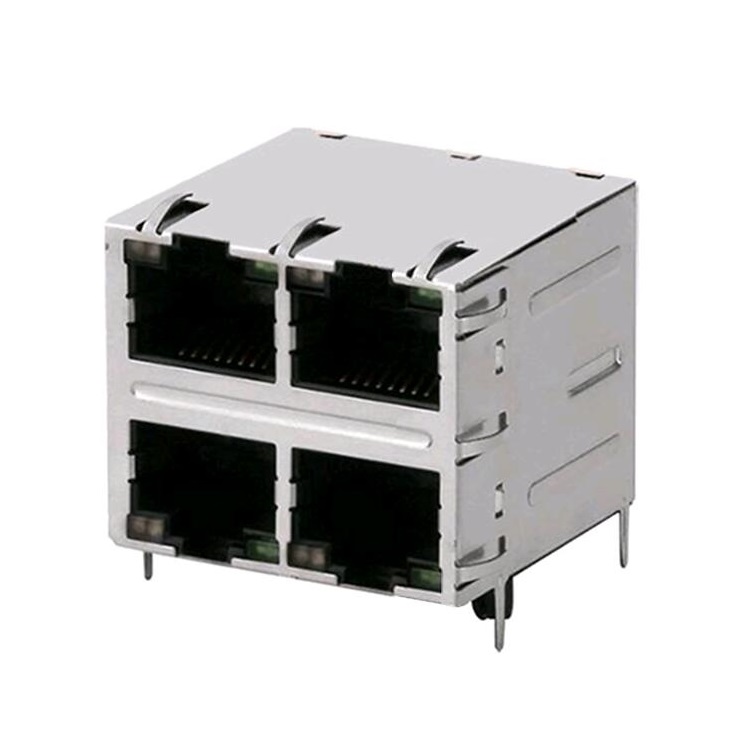 2x2 Magnetic rj45 conectors