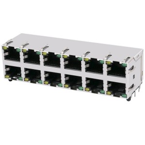 HCJ26-802SK-L11 Multi-Port Magnetic Ethernet RJ-45 Connectors 2X6