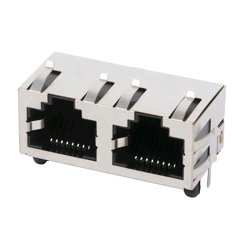 RT21-ZZ-0013 Without LED Modular Connector 1X2 Dual Port 8P8C Ethernet RJ45 Jack Featured Image