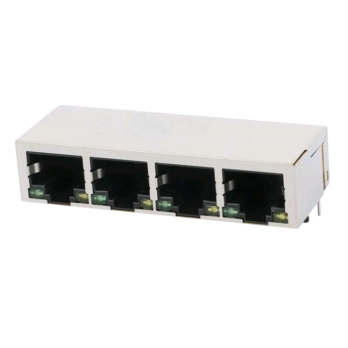 AR14-3638 10/100 Base-T Ethernet Jack 1X4 RJ45 კონექტორი