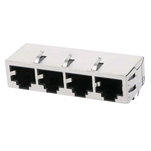 AR14-3681 RJ45 100/1000M Tab down 1×4 Jack Magnetic Module Without LED