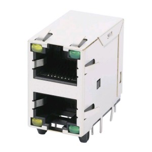 Good User Reputation for double sided connector rj45 - 615016245421 Shielded With LED Ethernet Jack 2×1 RJ45 Connector – Zhusun