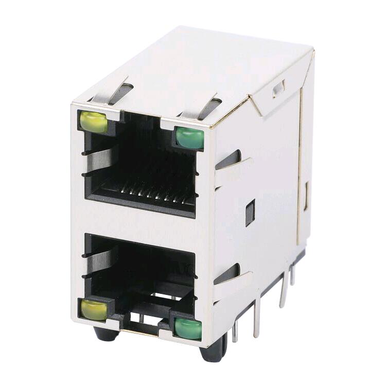 E5908-E70131-L Shielded Without LED Ethernet Jack 2×1 RJ45 Connector Featured Image