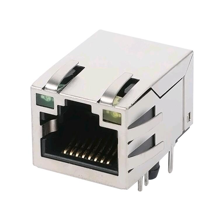 Good User Reputation for double sided connector rj45 - ARJ11C-MBSAS-A-B-7MU2 Tab Up 1×1 Port With LED 1000Base-T 8P10C RJ45 Connector With 90 Degree – Zhusun