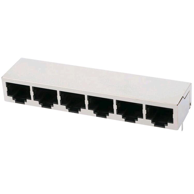 Reasonable price Gigabit RJ45 Connectors - 5557572-1 Modular Jack Ethernet RJ45 Connector 1X6 – Zhusun