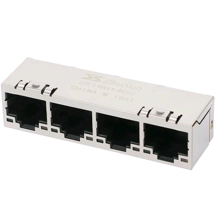 Wholesale RJ45 Connector With USB - ABA-JKM-006 ABA-JKM-005 without Magnetics 4 Port RJ45 Connector For Intel Gigabit NIC – Zhusun