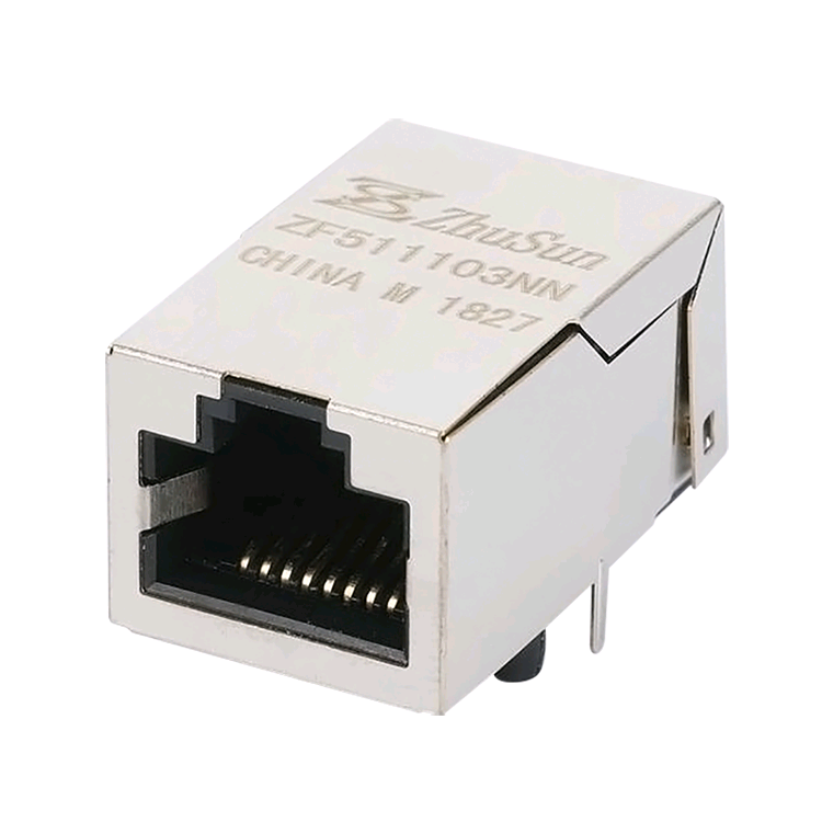 JXR1-0005NL 100 Base-T Ethernet Magnetics RJ45 Connector PCB JACK Without LED Featured Image
