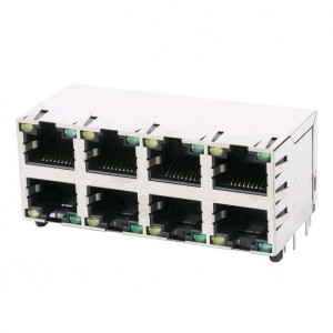 Fixed Competitive Price rj45 connector pcb - ARJM24A1-A12-AA-CW2 RJ45 2X4 Multi Port 10/100 Base-T Magnetics Module Connector – Zhusun
