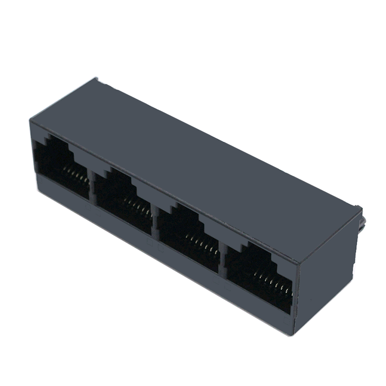 E5288-30C141-L 180 Degree Without Filter Modular Jack Vertical RJ45 Connector 1X4 Featured Image