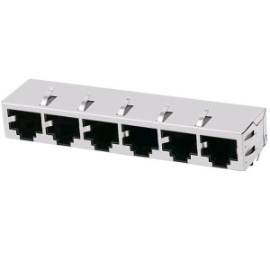 5406206-1 5406206-2 Without LED and Magnetics RJ45 Connector 1×6