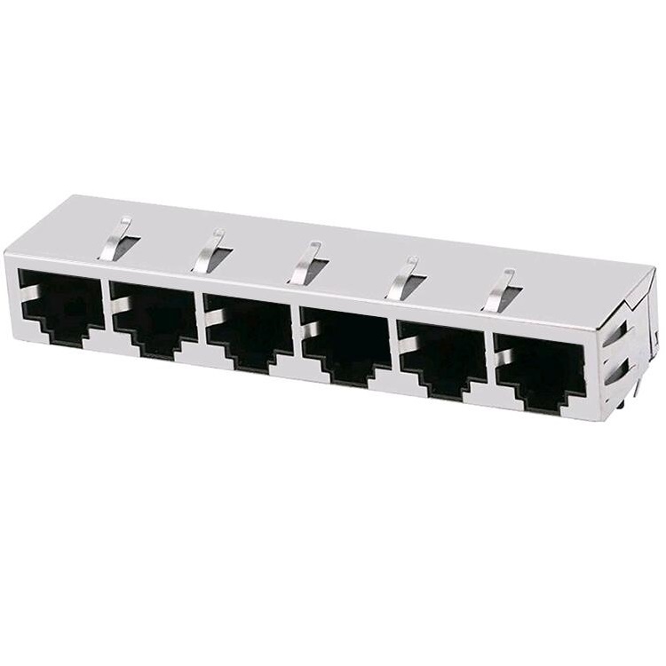 J8064E66NL 1X6 RJ45 连接器模块，带集成 100 BASE-T 磁性元件