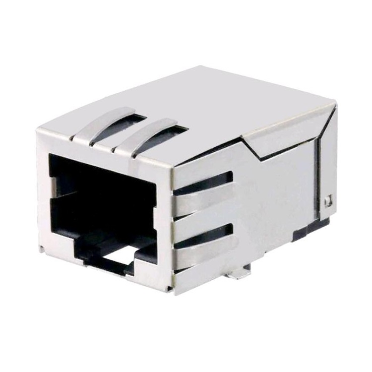 JV006I21NL 100 Base-TX Fast Ethernet Surface Mount Konektor Magnet Terintegrasi RJ45