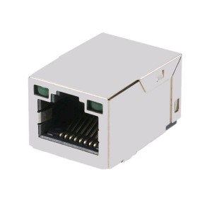 HR963130AE Single Port Tap Up 100 Base-T Surface Mount RJ45 Connector With Magnetics