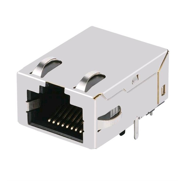 2021 Latest Design RJ45 to usb connector - L8AL-1X1T-43 Modular Jack With Magnetics RJ45 Female Connector Low Profile – Zhusun