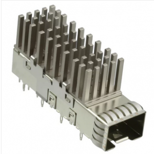 With HEAT SINK Metal Through Hole – Solder EMI Spring 0.25mm Thickness Press-Fit  SFP+ Cage Connector Cage Assembly, Data Rate (Max) 16 Gb/s, External Springs, SFP+, Port Matrix Configuration 1 x 1