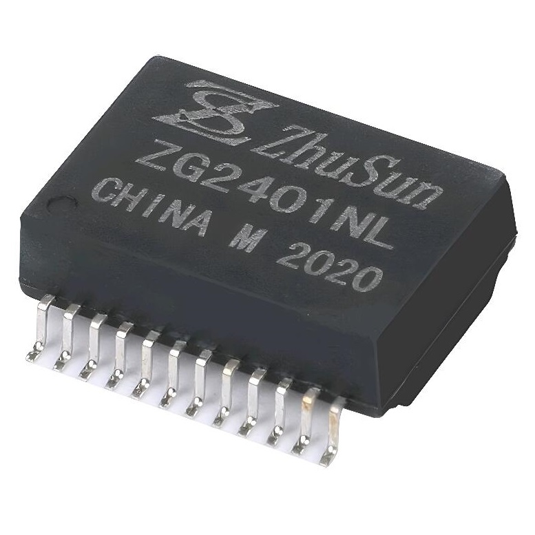 H6062NL Gigabit Single Port 100/1000 Base-T සමඟ PoE Discrete Magnetics Lan Transformer