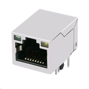 ARJ11C-MBSAS-A-BA-7MU2 Single Port Tab Up Med LED 1000Base-T Ethernet 10Pin RJ45-kontakt