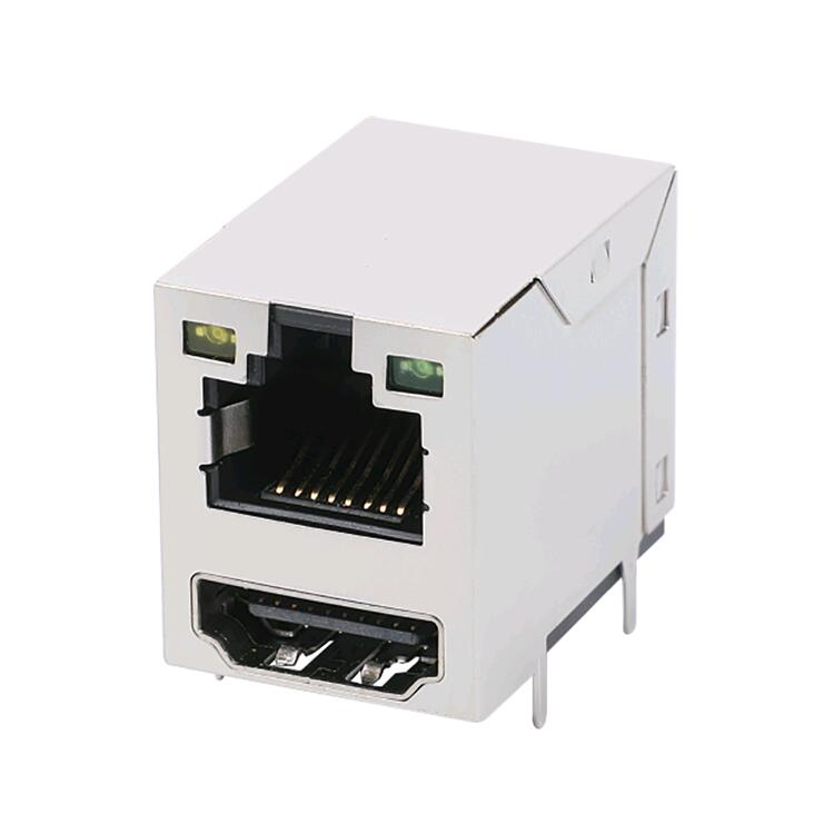 Best Price for 8P8C RJ45 Connector - ZFH711012ED 100M 1000M RJ45 With HDMI Integrated Computer connector Modular Jack – Zhusun