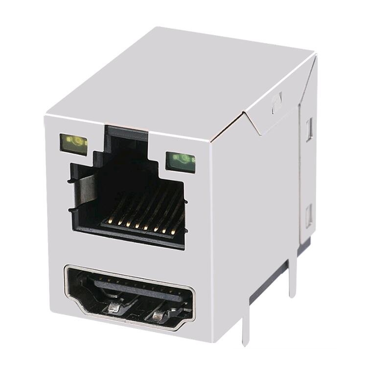 ZFH711012ED 100M 1000M RJ45 Dengan konektor Komputer Terintegrasi HDMI Jack Modular