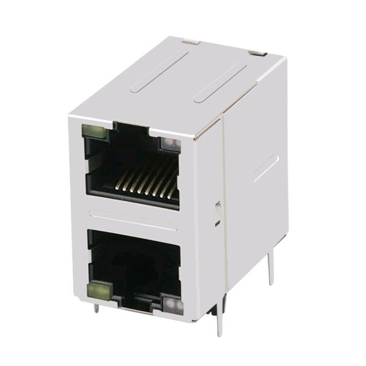DU1S201A1 10/100Base-T RJ45 2×1 Konektor Magnetik Terpadu
