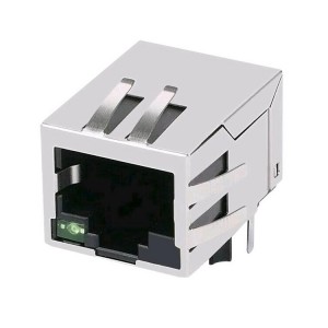 SS-7488S-BN-PG3-BA-A458 RJ45 Modular Jack With One LED Single Port Connector Without Magnetics