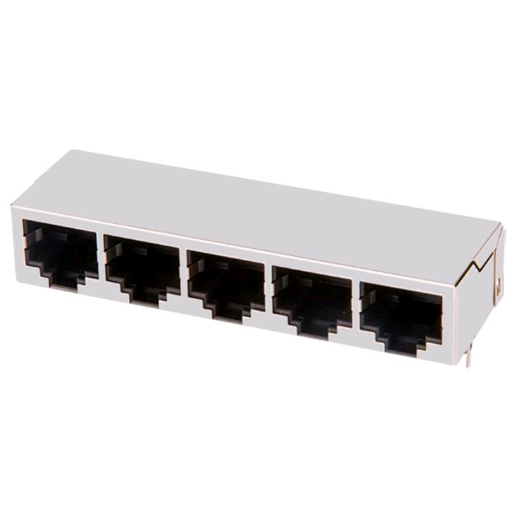 LU5S041C LF 1X5 RJ45 CONNECTOR MODULE WITH INTEGRATED 100 BASE T MAGNETICS & FILTER