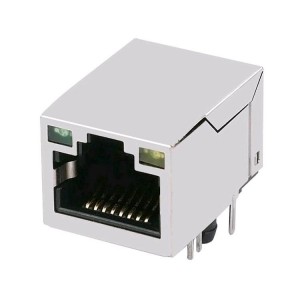 RT7-1B3A1K1A With LED 8P8C 100 Base-T Magnetic Ethernet RJ45 Female Connector Modular Jack