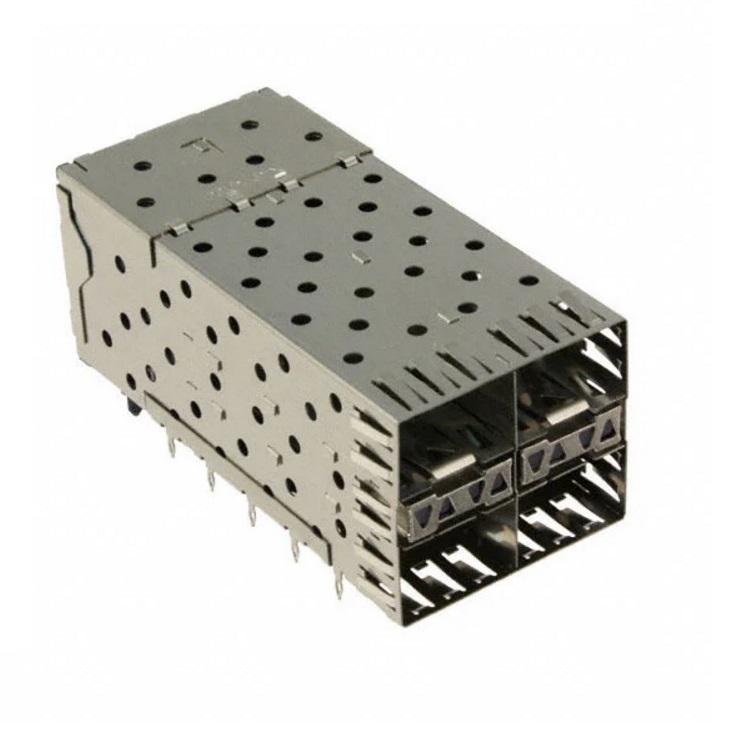 Factory Cheap Hot SFP28 Connector CAGE - Cage Assembly with Integrated Connector Data Rate (Max) External Springs 2X2 SFP Connector Included Light pipe – Zhusun detail pictures