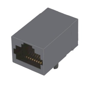 JFM24110-2105-4F Without LED Tab UP PCB Jack Unshielded RJ45 Ethernet Connector