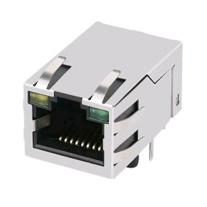 5-2301994-2 Single Port With LED Tab UP 100 Base-T Ethernet 8P8C RJ45 Connector