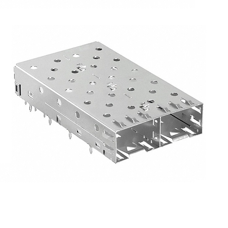 U77-A2114-200T Press-Fit without light pipes fiber socket 1×2 Connector SFP CAGE Featured Image