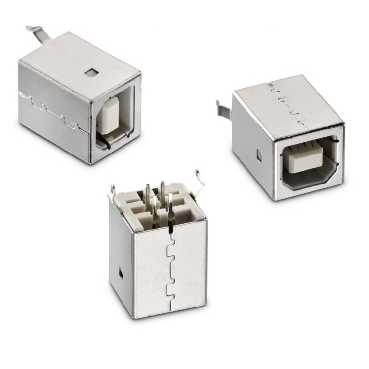 Wholesale Price low profile usb connector - WR-COM USB 2.0 Type B Vertical – Zhusun