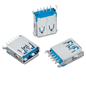 WR-COM USB 3.1 Type A Receptacle Horizontal THT Power Delivery