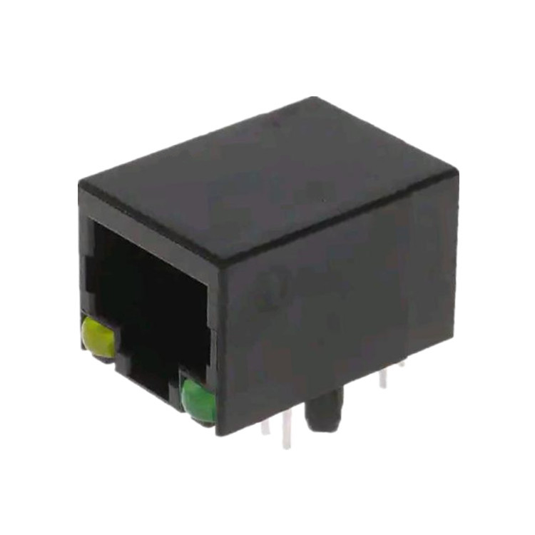 Super Lowest Price RJ-45 Connector - MTJ-88T01-D1LH-M8 Modular Jack 1 Port 8P8C Right Angle Unshielded With LED & Transformer – Zhusun