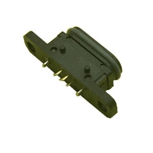 ແນວຕັ້ງ 180 ອົງສາກັນນ້ໍາ MICRO USB socket ແມ່ຍິງ