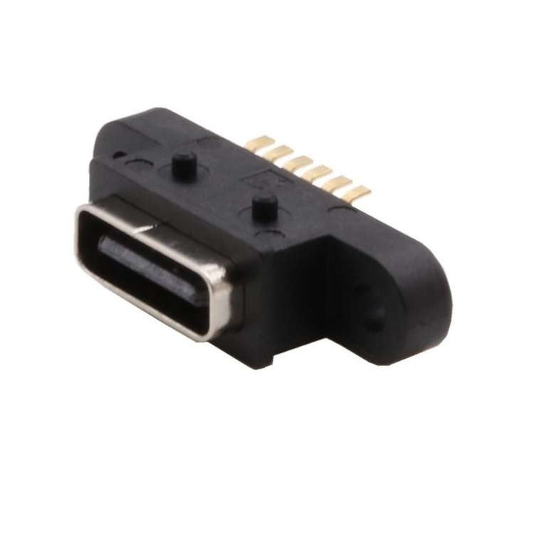 High Quality micro usb connector - Waterproof TYPE C 6PIN Waterproof USB IPX8 Waterproof full inspection Board with through hole type – Zhusun