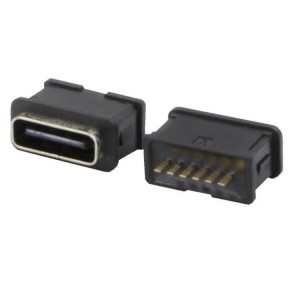 Vertical earless 6PIN USB waterproof TYPE-C waterproof grade IPX8 100% waterproof
